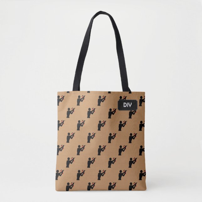 Tote Bag do-it-yourself Thème Handyman & Hammer - vos initi (Devant)