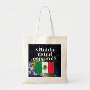 Tote Bag Do you speak Spanish ? Flag & Earth
