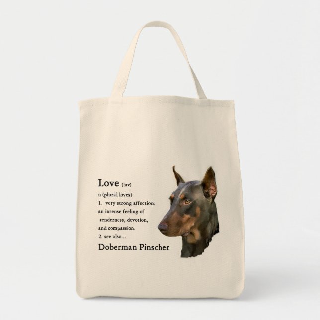 Tote Bag Doberman Pinscher Cadeaux (Devant)
