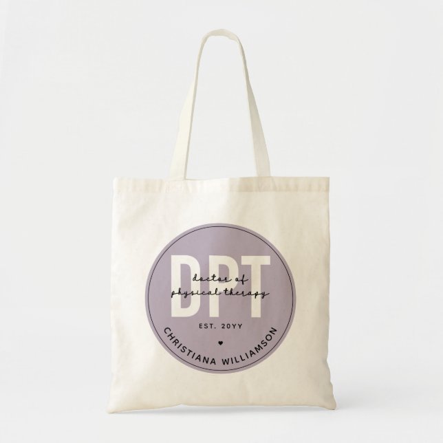 Tote Bag Docteur en thérapie physique DPT personnalisé (Devant)