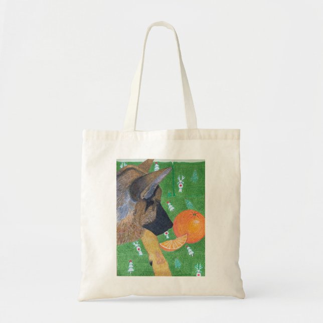 Tote Bag Dog and orange bag (Devant)