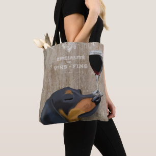 Tote Bag Dog Au Vin Dachshund