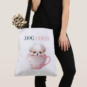 Tote Bag Dog Coffee