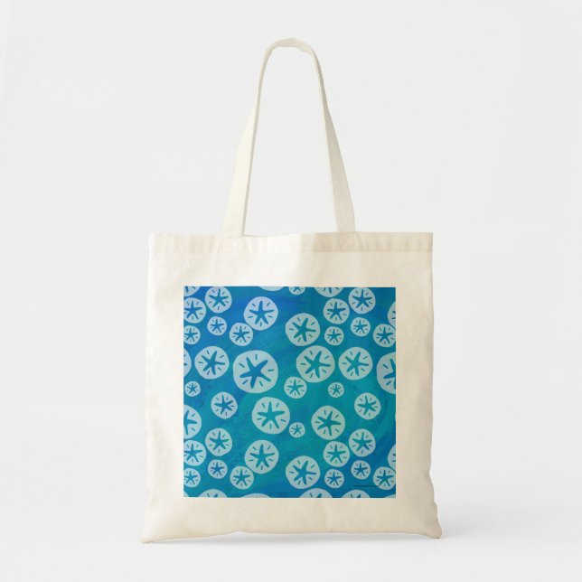 Tote Bag Dollar de sable blanc et Motif bleu (Devant)