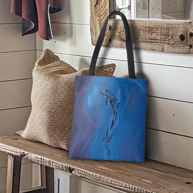 Tote Bag Dolphine bleue (Créateur téléchargé)
