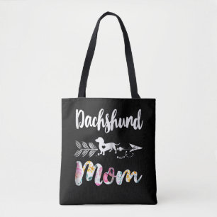 Tote Bag Don de chien   Dachshund Mom Dachshund Floral