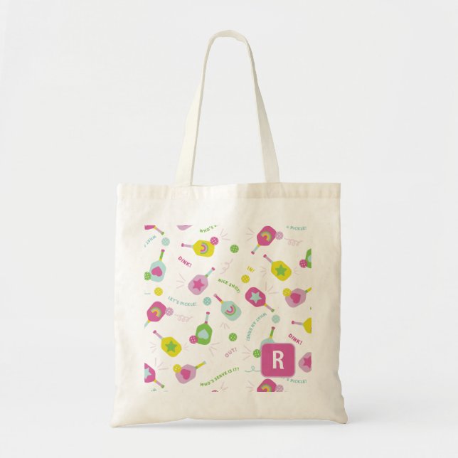 Tote Bag Don du joueur de Pickleball pour son rose personna (Devant)