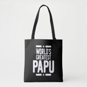 Tote Bag Don du plus grand Père Papu du monde