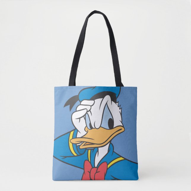 Tote Bag Donald Duck | Main sur le visage (Devant)