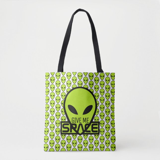 Tote Bag Donnez-moi de l'espace, Alien extra-terrestre (Devant)