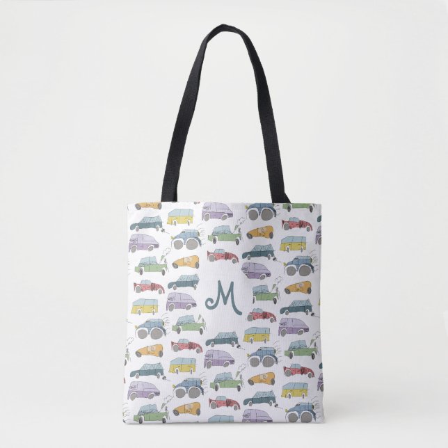 Tote Bag Doodle des voitures (Devant)