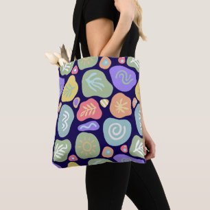 Tote Bag Doodles de rêve - Design Motif Boho Nature Vibrant