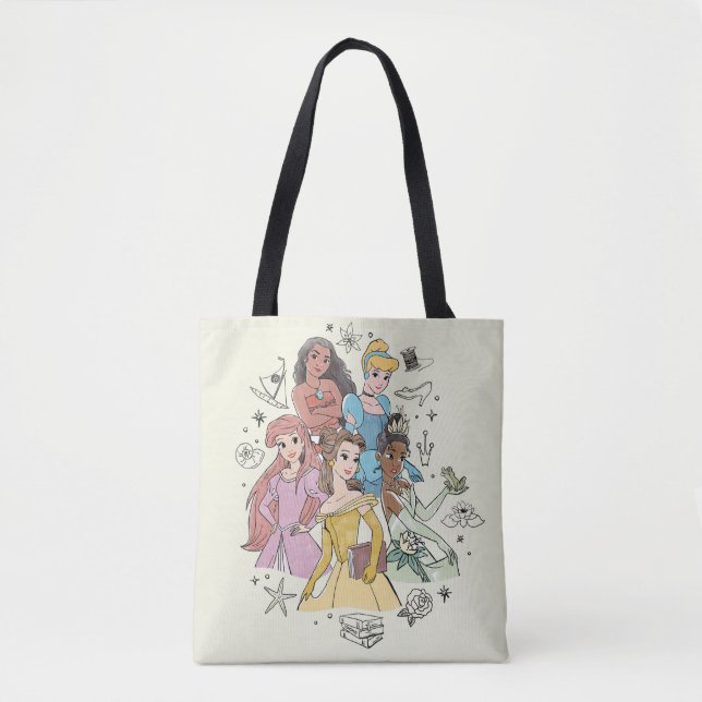 Tote Bag Doodles Disney Princess Marker (Devant)