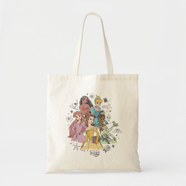 Tote Bag Doodles Disney Princess Marker (Devant)