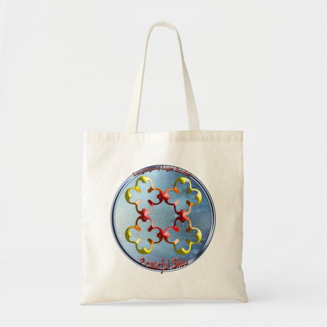 Tote Bag Doodling sur le symbole des Bliss pacifiques (Devant)