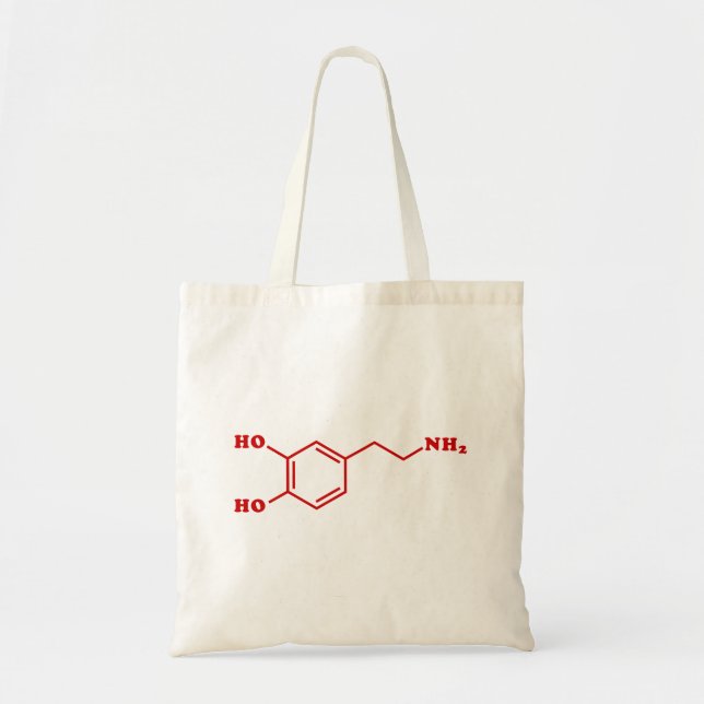 Tote Bag Dopamine formule chimique moléculaire (Devant)