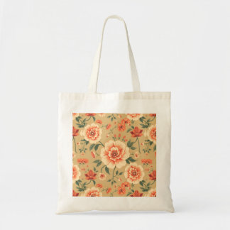 Tote Bag douce majestueuse rose pâle motif vintage