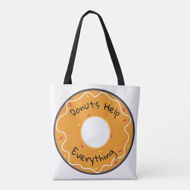 Tote Bag Doughnuts Help Everything (Back)