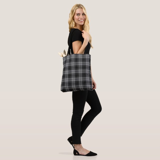 Tote Bag Douglas Grey Taraid Plaid Black Grey (Sur le modèle)