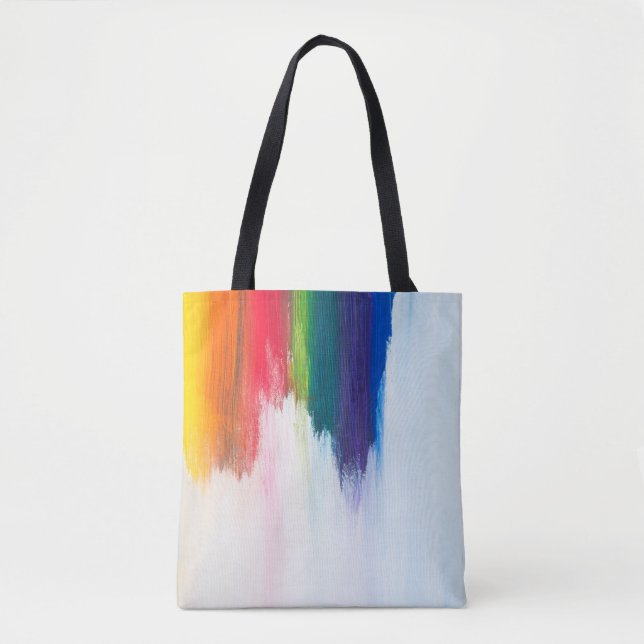 Tote Bag Douleur abstraite jaune, orange, rouge, verte et b (Devant)