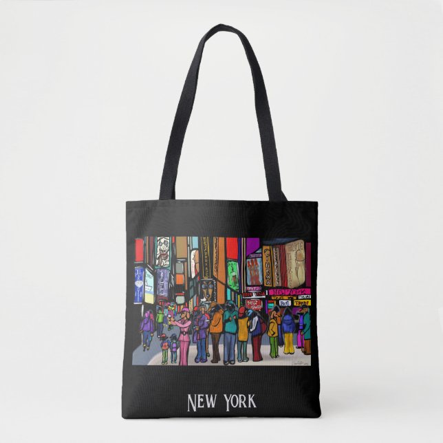 Tote Bag Doxie Town City - NEW YORK (Devant)