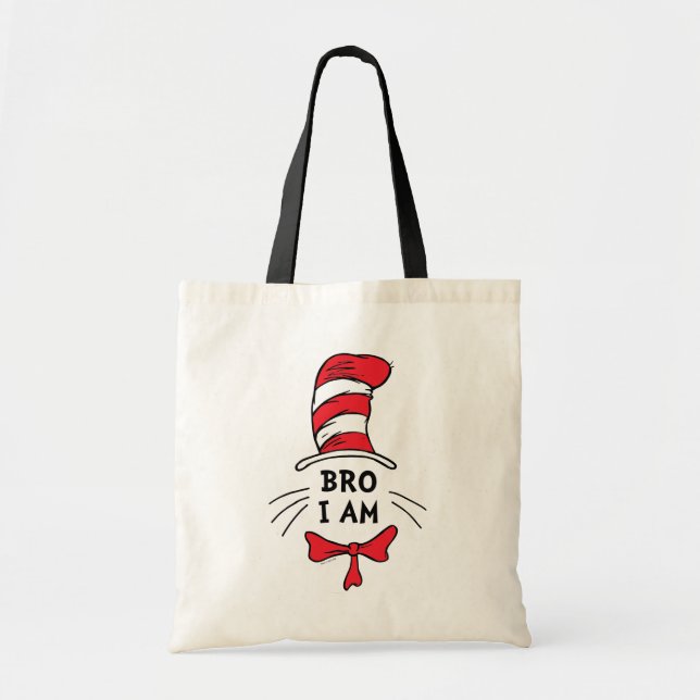 Tote Bag Dr Seuss | Chat dans le Casquette - Frère (Devant)