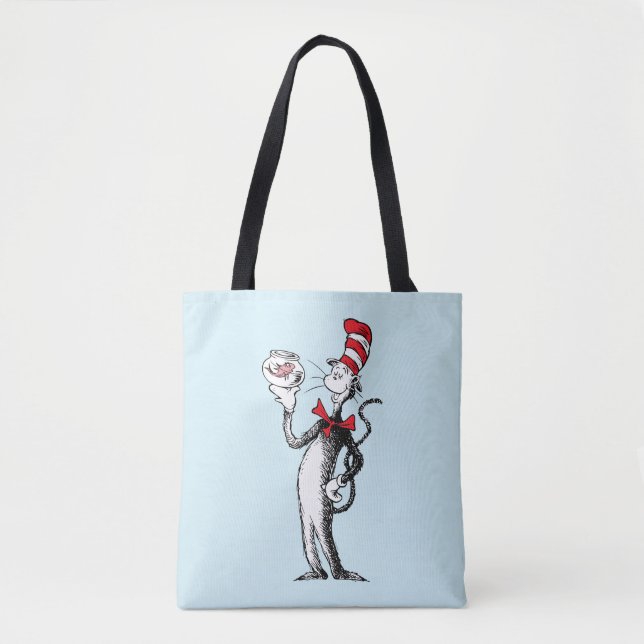 Tote Bag Dr Seuss | Chat dans le Casquette & Krinklebine (Devant)