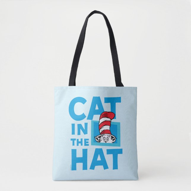 Tote Bag Dr Seuss | Chat dans le logo du Casquette (Devant)