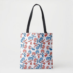Tote Bag Dr Seuss   Chose Une Chose Deux Motifs du drapeau 