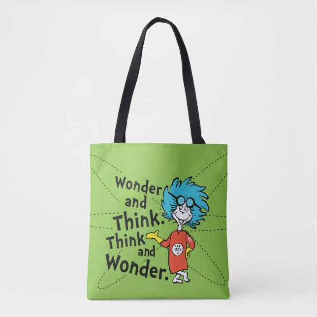Tote Bag Dr Seuss | Merveilleuse et réfléchis. Pensez et ét (Devant)