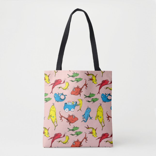 Tote Bag Dr. Seuss | Un Poisson Deux Poissons Motif (Devant)