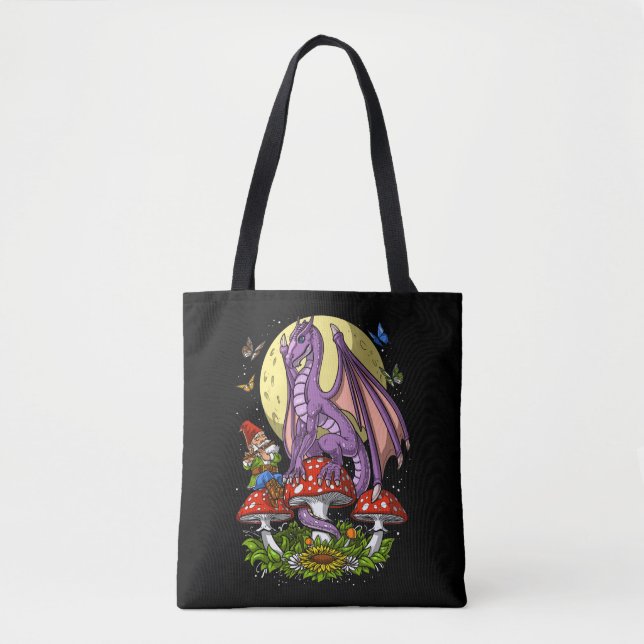 Tote Bag Dragon aux champignons (Devant)