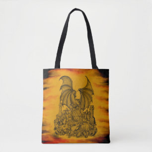 Tote Bag Dragon avec Zombie