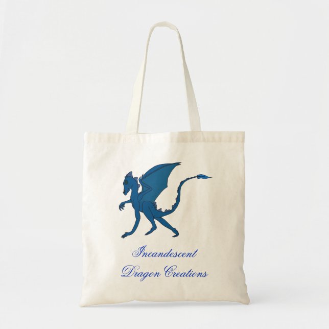 Tote Bag Dragon bleu Fourre-tout - par IDC - Script la (Devant)