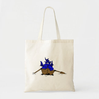 Tote Bag Dragon bleu sur le bateau