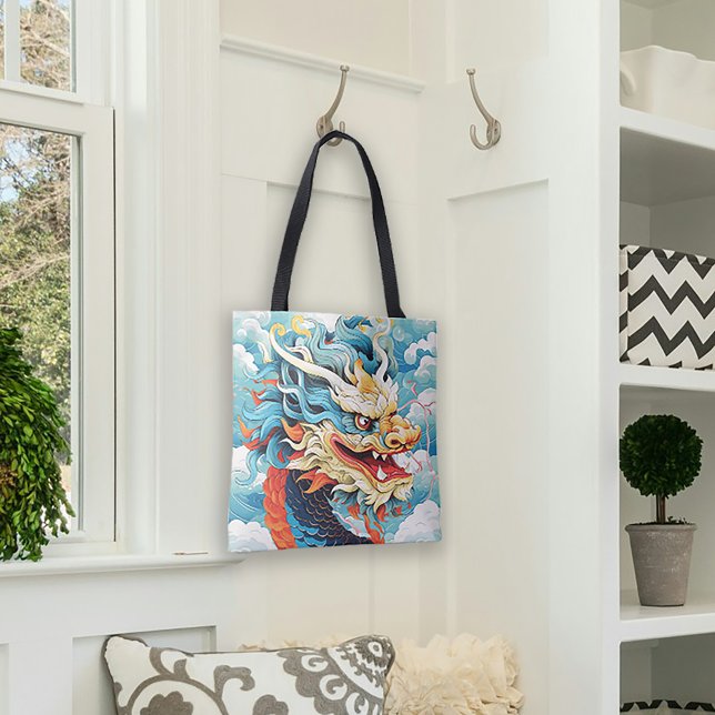 Tote Bag Dragon Chinois Lunaire Nouvel An (Dragon Chinese Lunar New Year Tote Bag)