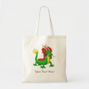 Tote Bag Dragon Chinois Vert