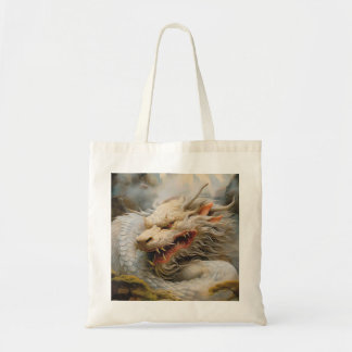 Tote Bag Dragon de l'Est blanc