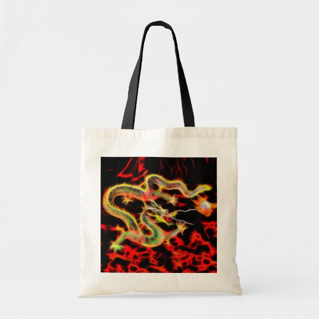 Tote Bag Dragon Fire décor sur Lucky Energy (Devant)