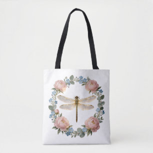 Tote Bag Dragonflye d'art à la lueur éthérée