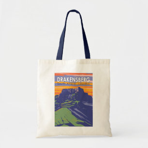 Tote Bag Drakensberg Afrique du Sud Lesotho Travel Art Retr