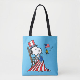 Tote Bag Drapeau 4 juillet à coudre Snoopy