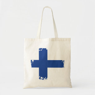 Tote Bag Drapeau abstrait de la Finlande, couleurs