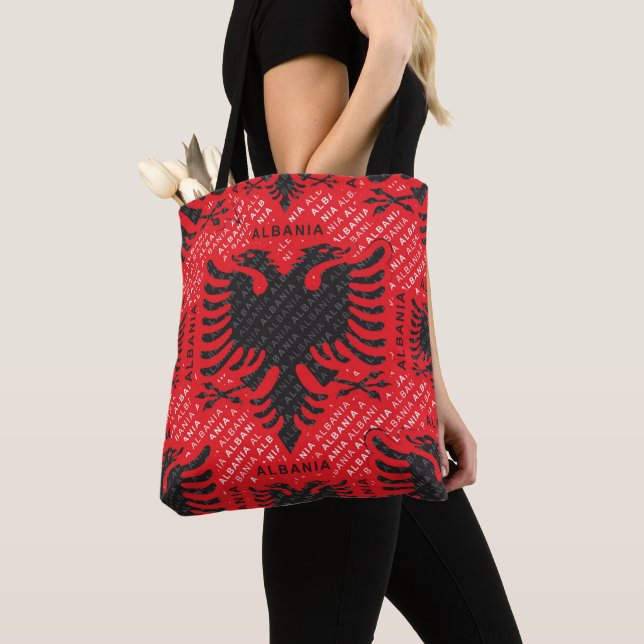 Tote Bag drapeau albanais modèle 2 (De près)