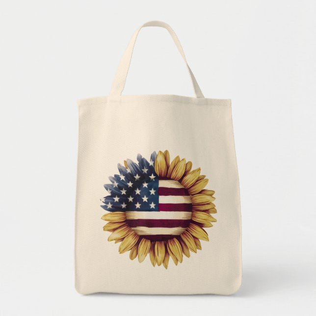 Tote Bag Drapeau américain (Devant)