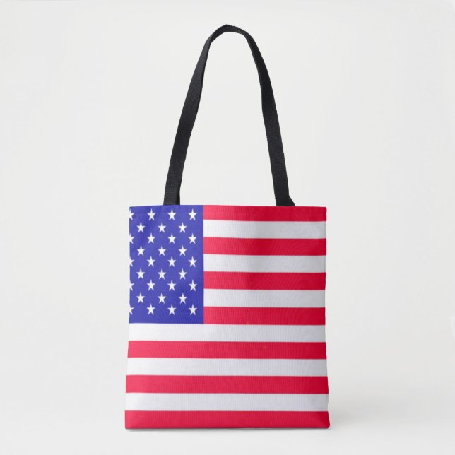 Tote Bag Drapeau américain 4 juillet (Devant)