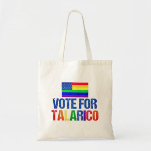 Tote Bag Drapeau américain arc-en-ciel Talarico Élection 20