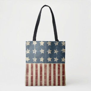Tote Bag drapeau américain en détresse