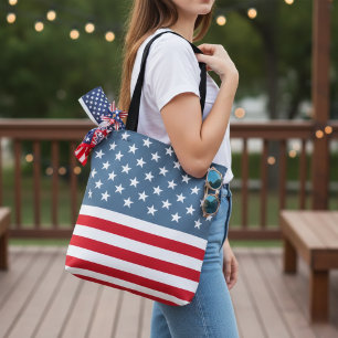 Tote Bag Drapeau américain étoiles et rayures patriotique