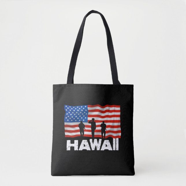 Tote Bag Drapeau américain Hawaii (Devant)